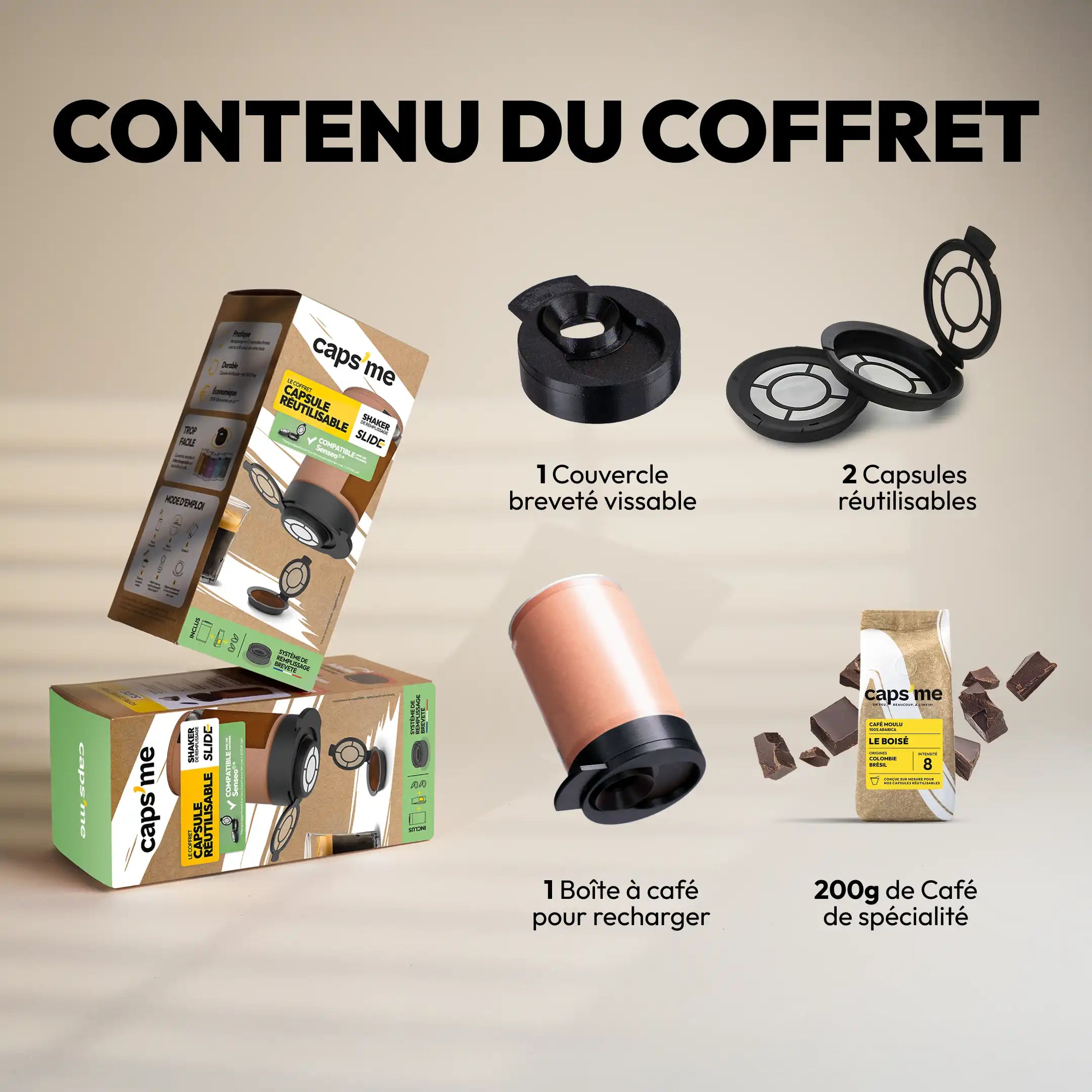 Coffret Caps'me Slide compatible Senseo®