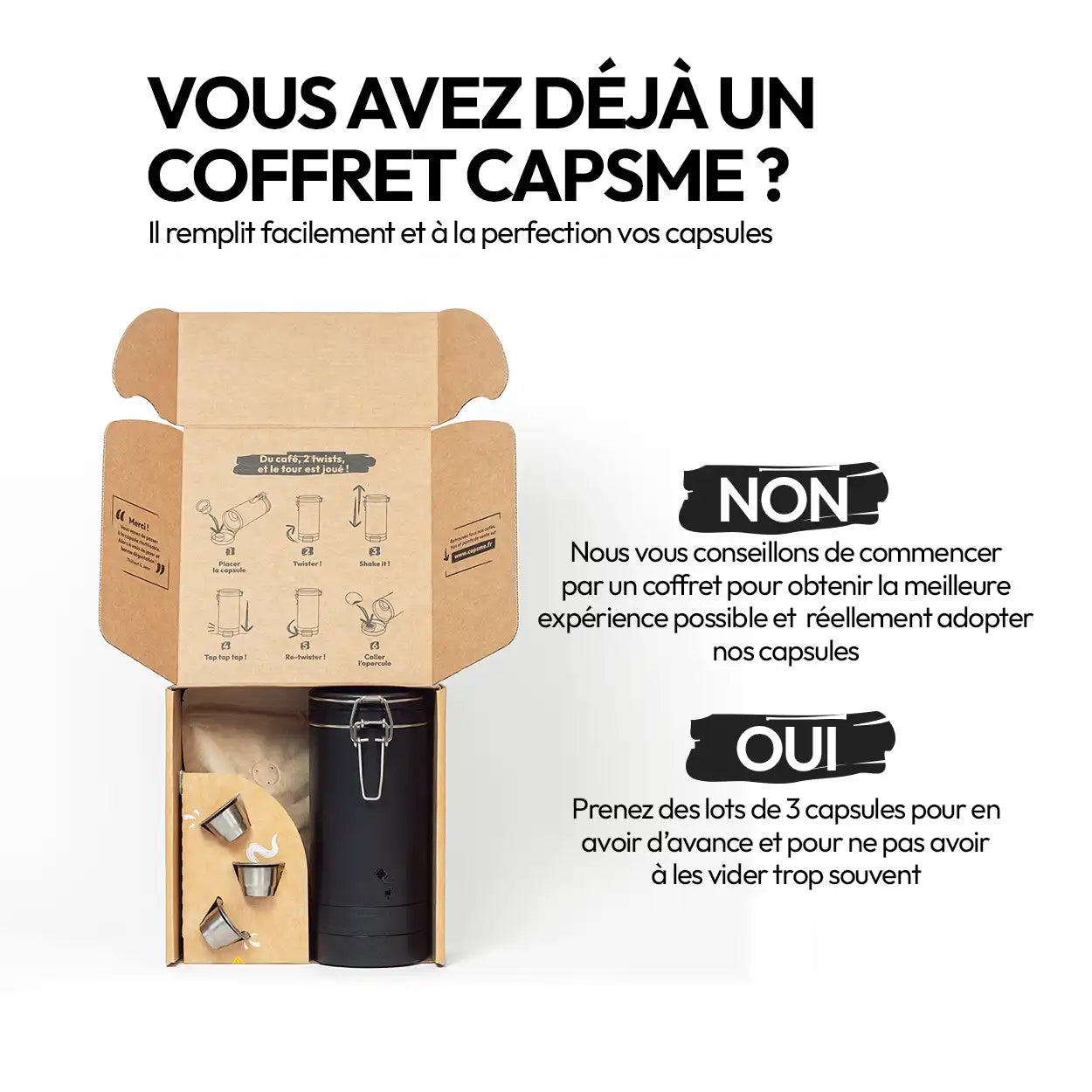 Capsules réutilisables & rechargeables en inox compatibles Nespresso®