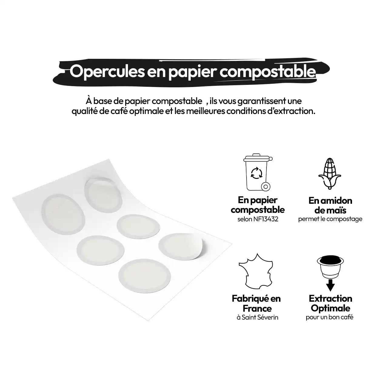 Opercules en papier pour capsules réutilisables Caps'me compatibles Nespresso®