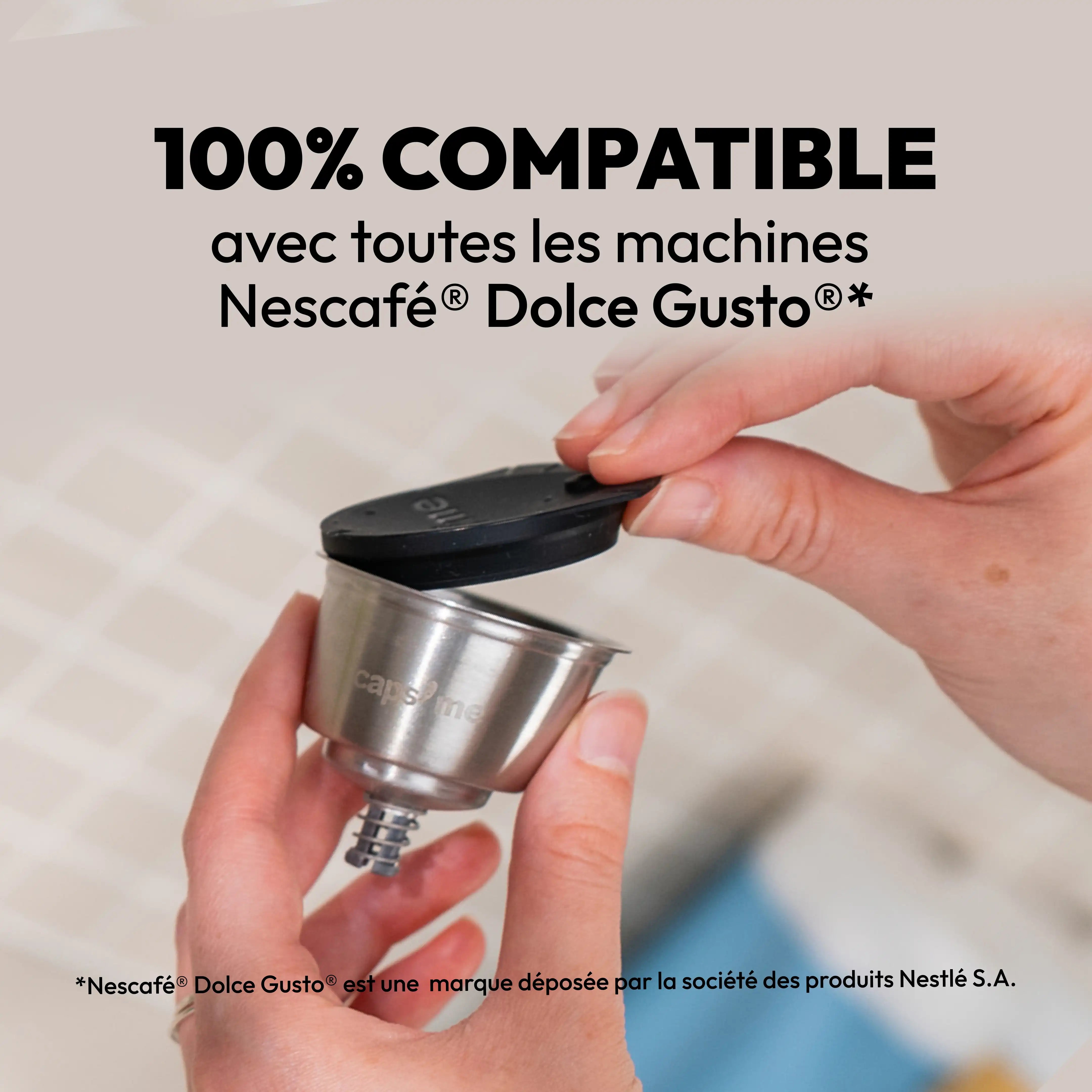 Capsule réutilisable & rechargeable Caps'me compatible Nescafé® Dolce Gusto®