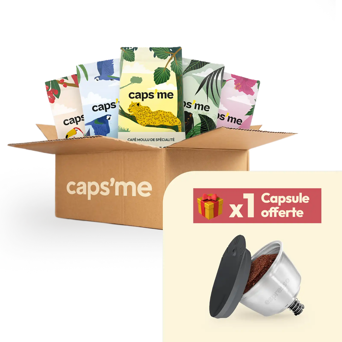 Offre café avec cadeau offert compatible Nescafé® Dolce Gusto®*