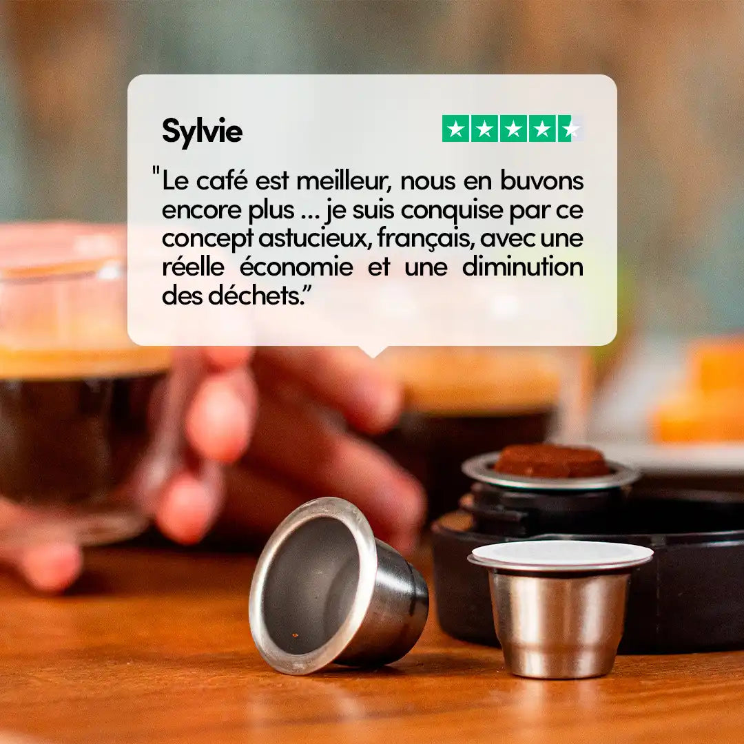 Café moulu pour capsules réutilisables : 100 % Arabica, torréfié en France