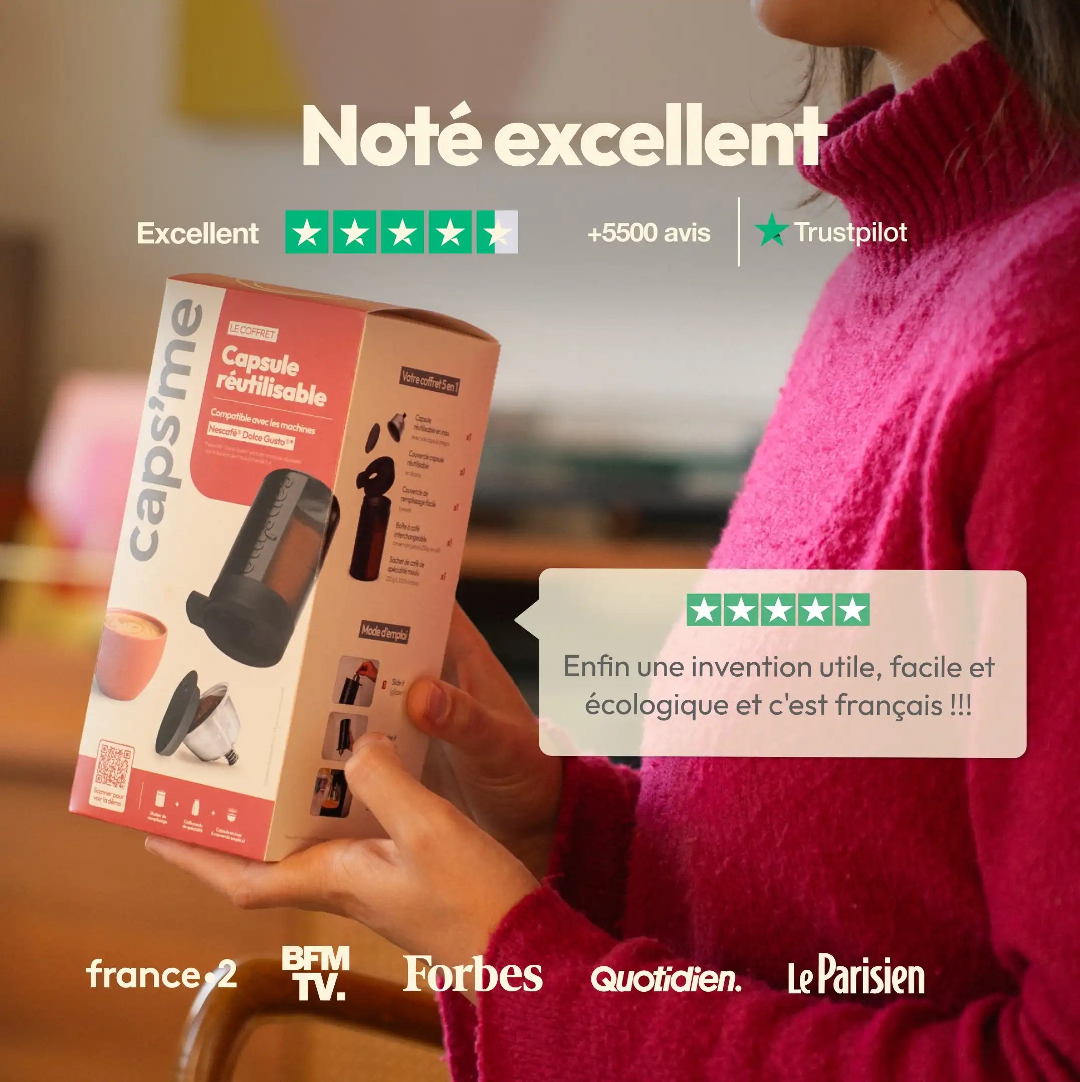 Nouveau coffret capsule réutilisable compatible Nescafé® Dolce Gusto®*