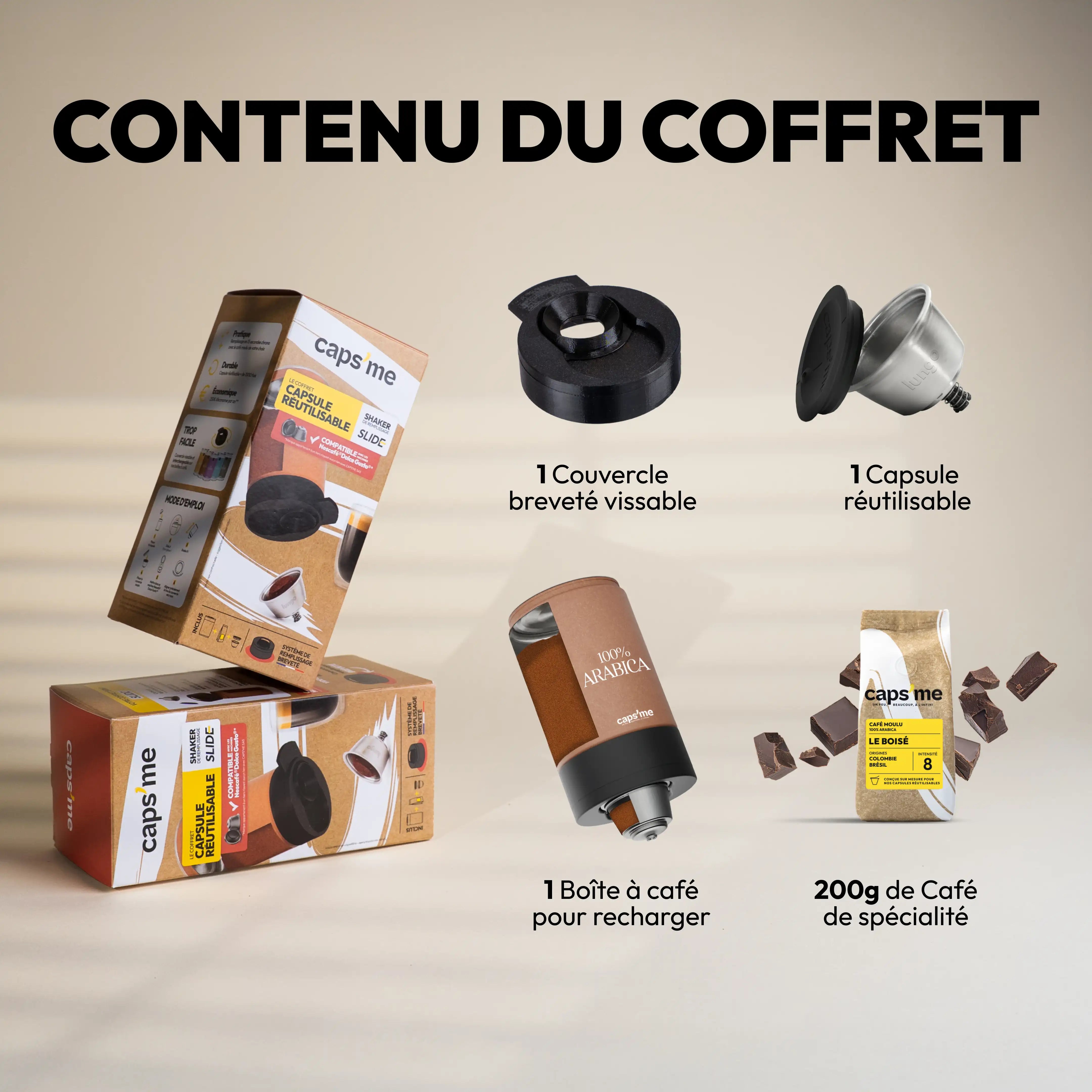 Coffret Caps'me Slide compatible Nescafé® Dolce Gusto®