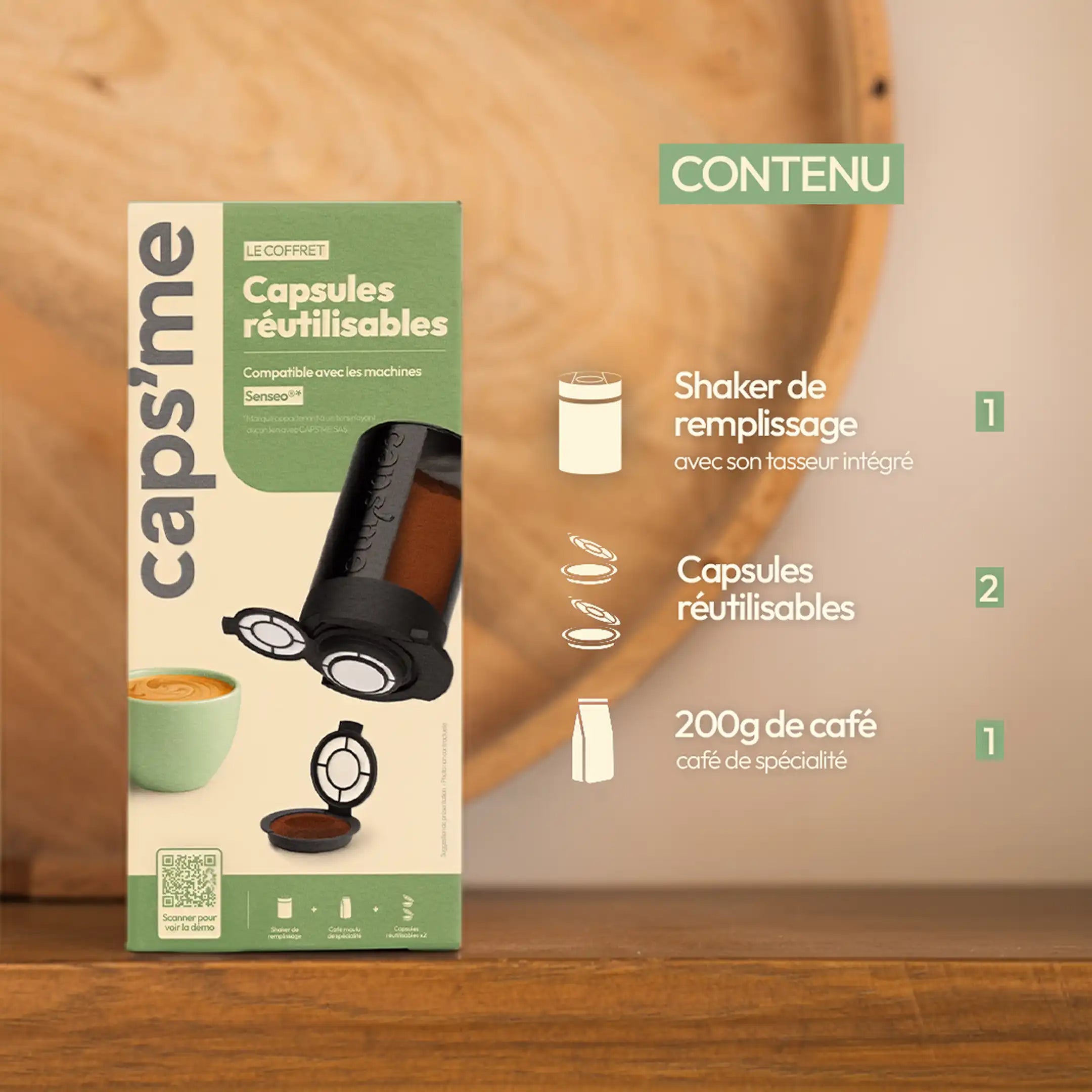 Nouveau coffret capsules réutilisables compatibles Senseo®*