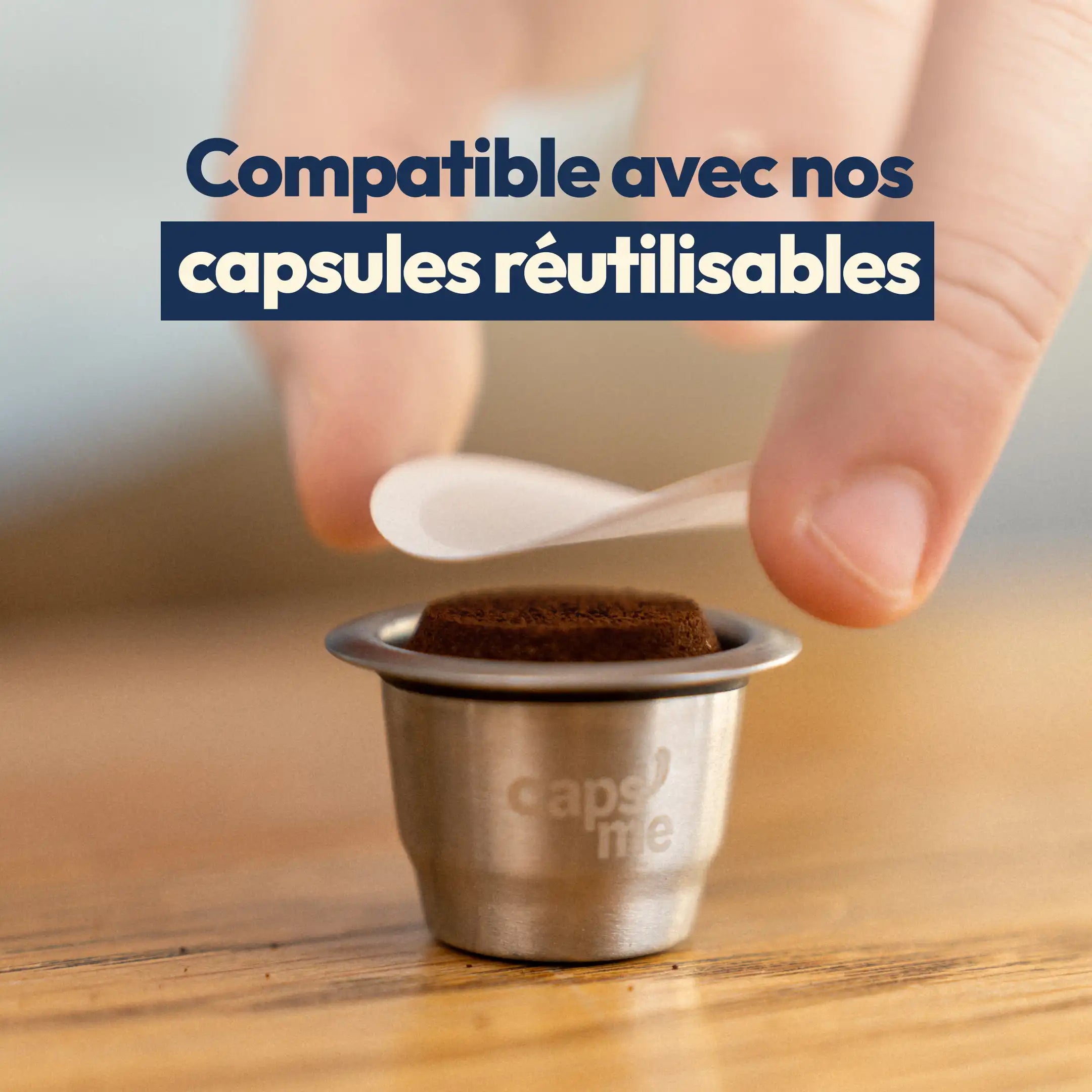 300 opercules & 3 capsules réutilisables & rechargeables en inox compatibles Nespresso®