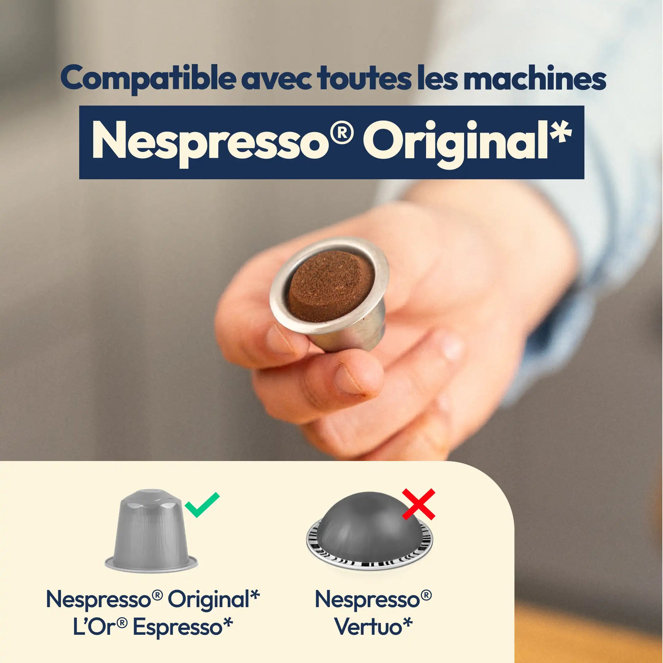 300 opercules & 3 capsules réutilisables & rechargeables en inox compatibles Nespresso®