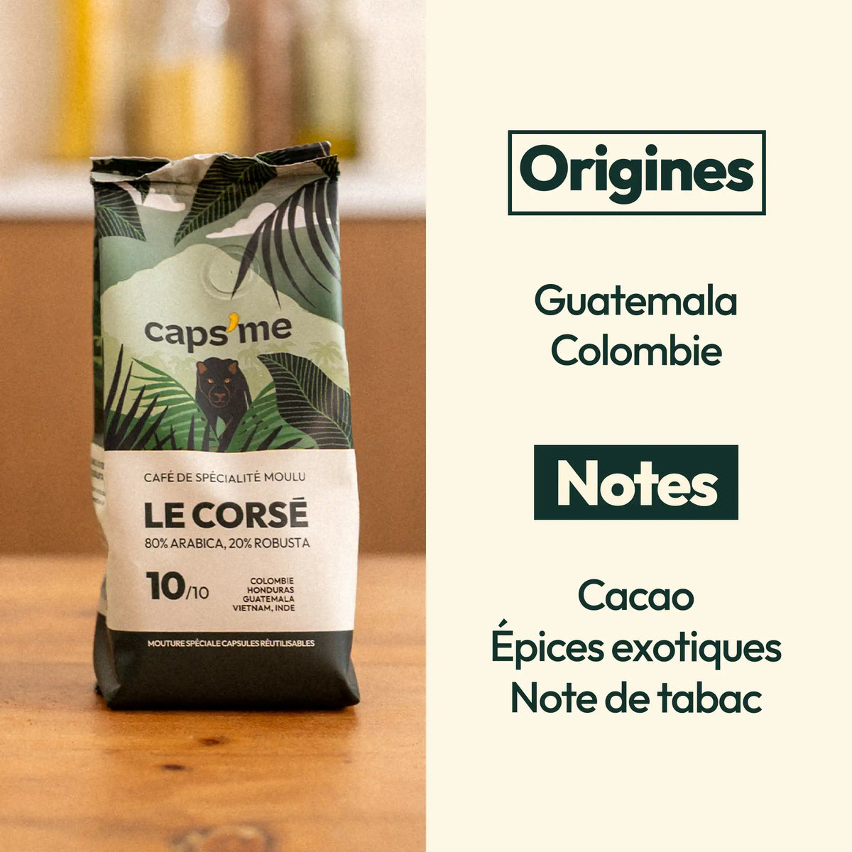 Café moulu pour capsules réutilisables : 100 % Arabica, torréfié en France