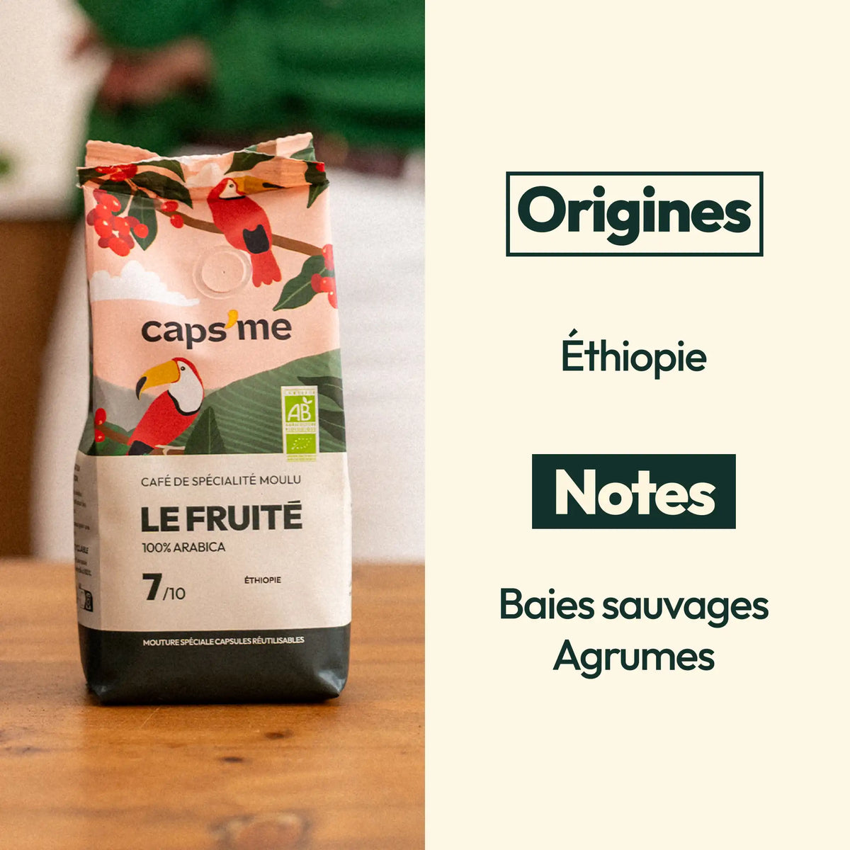 Café moulu pour capsules réutilisables : 100 % Arabica, torréfié en France