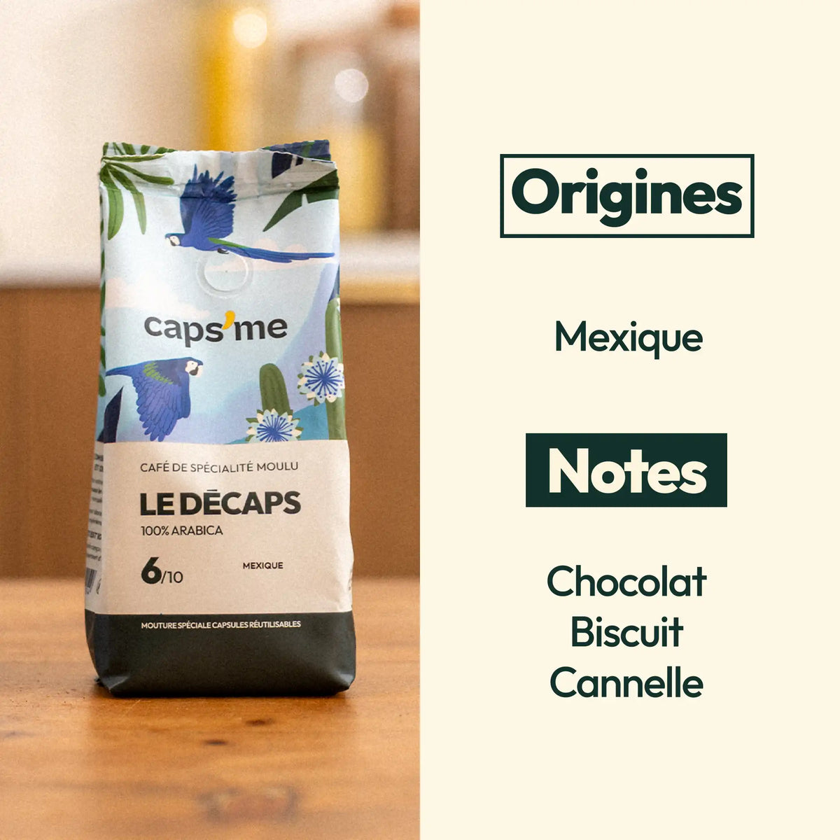 Café moulu pour capsules réutilisables : 100 % Arabica, torréfié en France