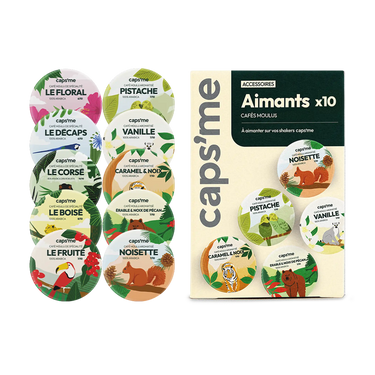 10 Aimants magnétiques de cafés de spécialité & aromatisés