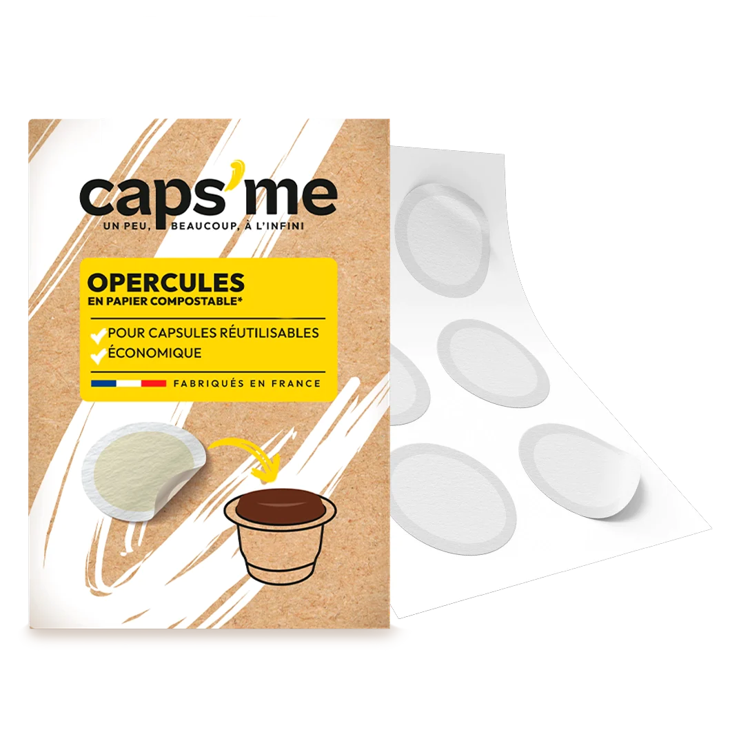 Opercules en papier pour capsules réutilisables Caps'me compatibles Nespresso®