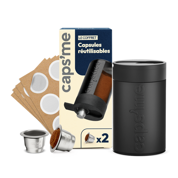 Nouveau coffret capsules réutilisables compatibles Nespresso® Original & L'Or Barista®*