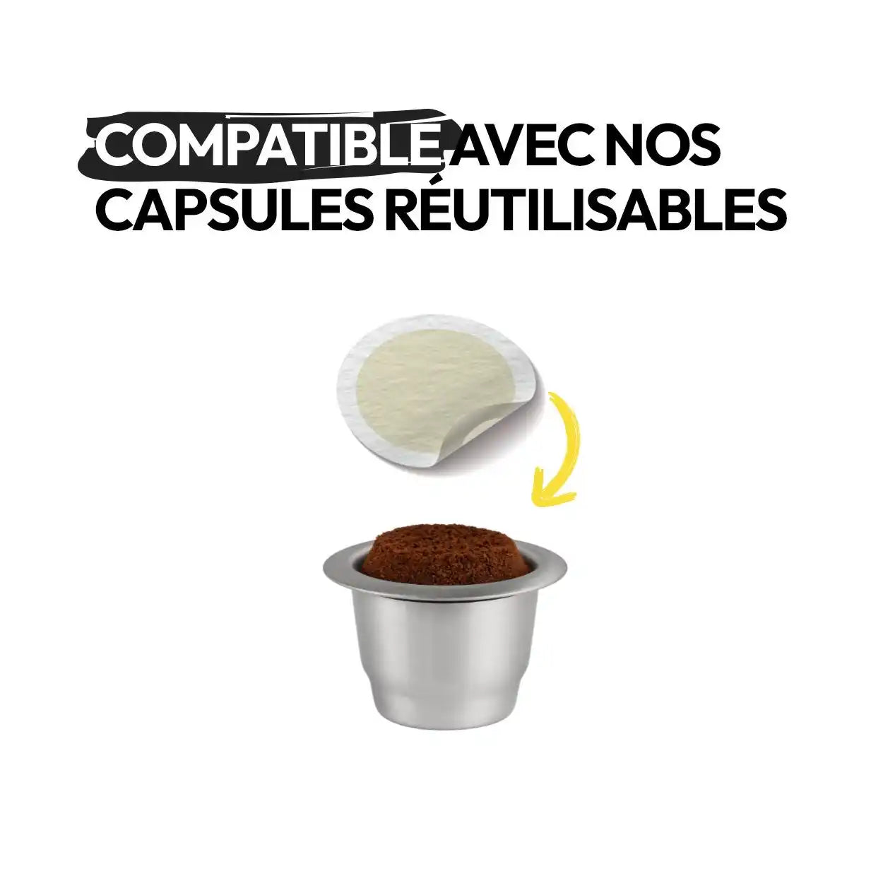 Opercules en papier pour capsules réutilisables Caps'me compatibles Nespresso®