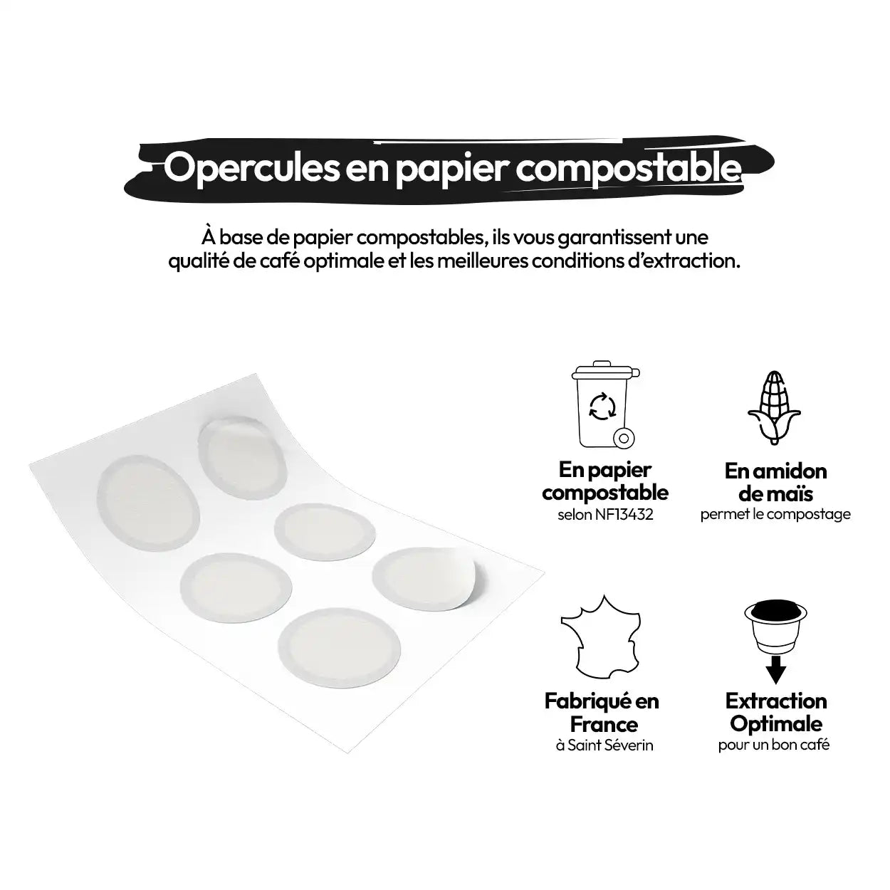 300 opercules & 3 capsules réutilisables & rechargeables en inox compatibles Nespresso®